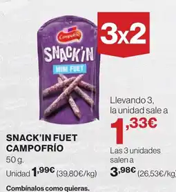 Supercor CAMPOFRIO Snack in fuet oferta