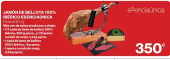 Supercor Jamón de bellota 100% ibérico esenciaúnica pieza de 6,7 kg. oferta