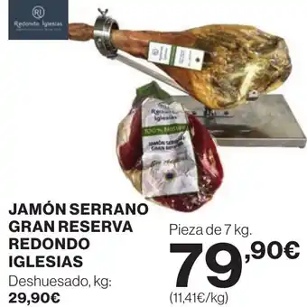 Supercor Jamón serrano gran reserva redondo oferta