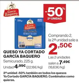 Supercor GARCIA BAQUERO Queso ya cortado oferta
