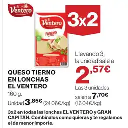 Supercor EL VENTERO Queso tierno en lonchas oferta