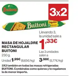 Supercor BUITONI Masa de hojaldre rectangular oferta