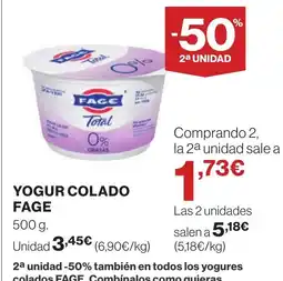 Supercor FAGE Yogur colado oferta