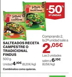 Supercor FINDUS Salteados receta campestre o tradicional oferta