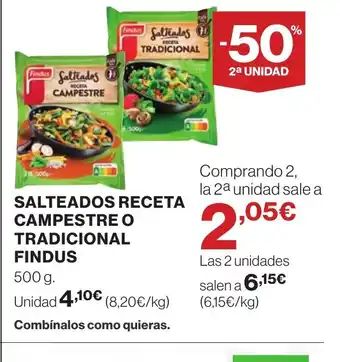 Supercor FINDUS Salteados receta campestre o tradicional oferta
