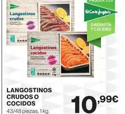 Supercor Langostinos crudos o cocidos oferta