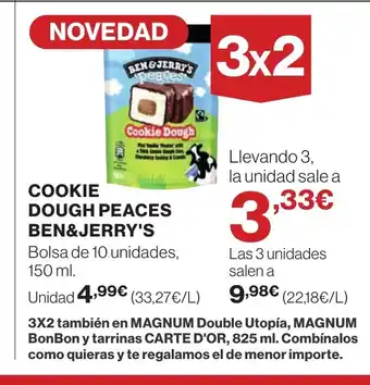 Supercor BEN&JERRY'S Cooki dough peaces oferta