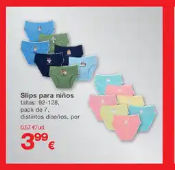 KIK Slips para niños oferta