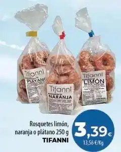 Spar Tenerife Tifanni - rosquetes limón, naranja o platano oferta