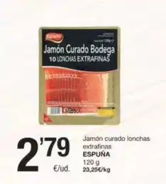 SPAR Fragadis Espuña - jamón curado lonchas extrafinas oferta