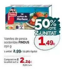 Condis Findus - varetes de pesca sostenible oferta