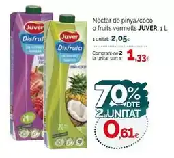 Condis Juver - nectar de pinya/ coco o fruits vermells oferta