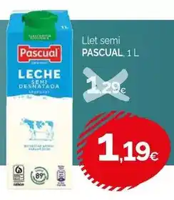 Condis Pascual - llet semi oferta