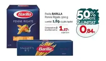 Condis Barilla - pasta penne rigate oferta
