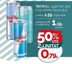 Condis Red bull - sugar free zero o ice vainilla oferta