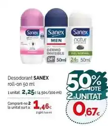 Condis Sanex - desodorant roll-on oferta