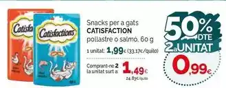 Condis Catisfactions - snacks per a gats pollastre o salmo oferta