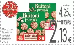 Valvi Supermercats Buitoni - mini pizzes piccolinis varietat oferta