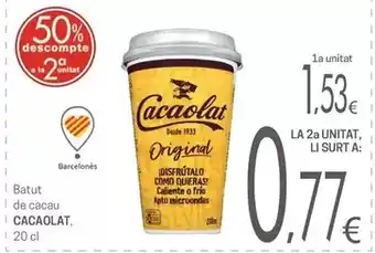 Valvi Supermercats Cacaolat - batut de cacau oferta