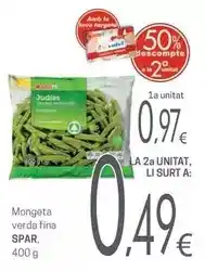 Valvi Supermercats Spar - mongeta verda fina oferta
