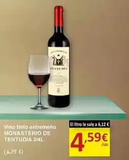 SPAR Monasterio de tentudia - vino tinto extremeno oferta