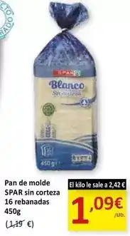 SPAR Spar - pan de molde oferta