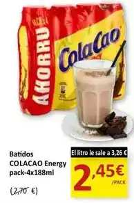 SPAR Cola cao - batidos energy oferta