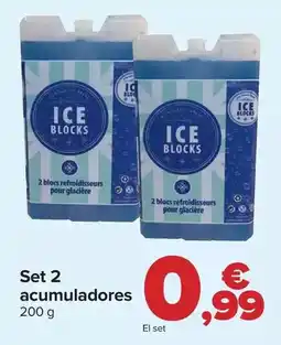 Carrefour Set 2 acumuladores oferta
