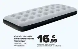 Carrefour Carrefour - colchón hinchable simple aterciopelado oferta
