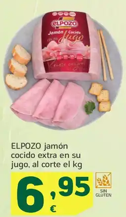 HiperDino ELPOZO jamón cocido extra en su jugo oferta