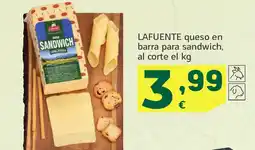 HiperDino LAFUENTE queso en barra para sandwich oferta