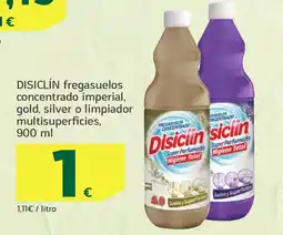 HiperDino DISICLÍN fregasuelos concentrado imperial, gold, silver o limpiador multisuperficies oferta