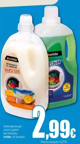 UDACO UNIDE Detergente gel color o jabón de Marsella oferta
