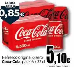 UDACO COCA COLA Refresco original o zero oferta