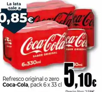 UDACO COCA COLA Refresco original o zero oferta