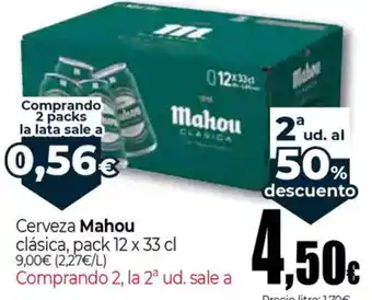 UDACO MAHOU Cerveza clásica oferta