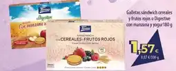 Spar Tenerife Tirma - galletas sandwich cereales y frutos rojos o digestive con manzana y yogurt oferta