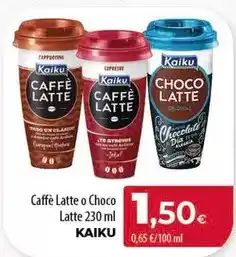 Spar Tenerife Kaiku - caffè latte o choco oferta
