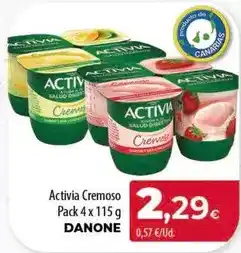 Spar Tenerife Danone - activia cremoso oferta