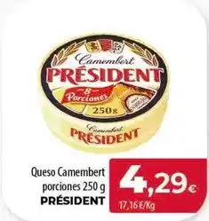 Spar Tenerife Président - queso camembert porciones oferta