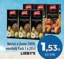 Spar Tenerife Libby's - nectar o zumo 100% minibrik pack oferta