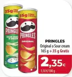 Spar Tenerife Pringles - original o sour cream oferta