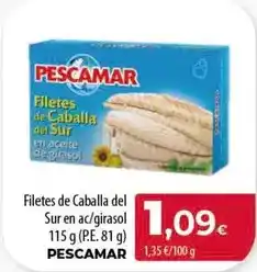 Spar Tenerife Pescamar - filetes de caballa del sur en ac/girasol oferta