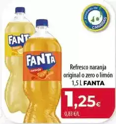 Spar Tenerife Fanta - refresco naranja original o zero o limón oferta