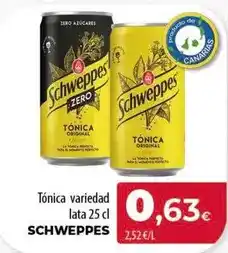 Spar Tenerife Schweppes - tonica variedad oferta