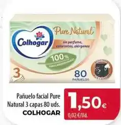 Spar Tenerife Colhogar - panuelo facial pure natural 3 capas 80 uds oferta