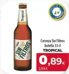 Spar Tenerife Tropical - cerveza sin filtros botella oferta