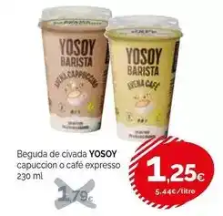 Condis Yosoy - beguda de civada capuccion o cafe expresso oferta