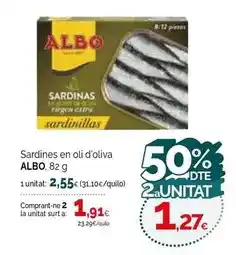 Condis Albo - sardines en oli d'oliva oferta