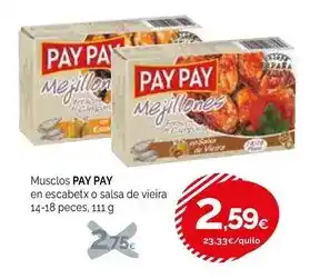 Condis Pay pay - musclos en escabetx o salsa de vieira oferta